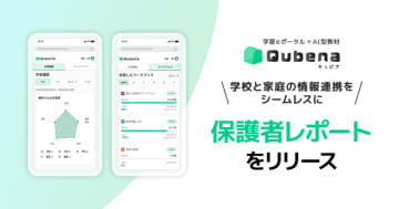 AI型教材「Qubena」にレポート機能を追加、保護者が子供の学習状況を確認可能に