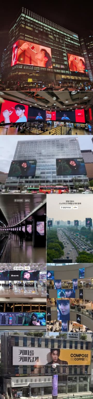 世界の大都市がBTS・V一色に！ニューヨークから東京まで、多数の大型電光掲示板に登場