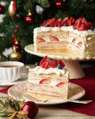 Afternoon Tea LOVE&TABLEのクリスマス限定ミルクレープ♡