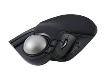 エレコムからベアリング支持式トラックボールの新モデル「HUGE PLUS」登場、人差し指操作デザイン