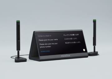ポケトークに据え置き型　画面を見ながら対面同時通訳