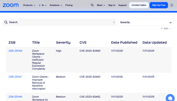 「Zoom」に複数の脆弱性 ～非認証ユーザーによる権限昇格など／最大深刻度は「High」、Windows/macOS/Linux/iOS/Android版に影響
