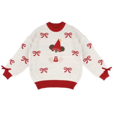 赤白セーターでディズニー・クリスマスを盛り上げる“リルリンリン”セーター