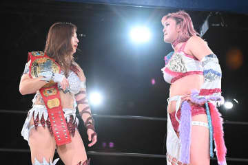 【マリーゴールド】ワールド王者・青野未来が後藤智香に再び王座戦拒否「この深紅のベルトは厳格なものなんだよ」