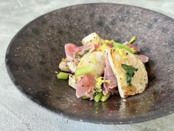 ユズ香る★焼きカブと生ハムのサラダ