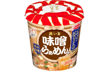 エースコック、生姜やニンニクなど香味野菜の旨みがきいた「スープはるさめ 味噌らぁめん味」発売