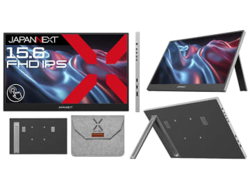 JAPANNEXT、10点タッチ対応の15.6型モバイルモニター