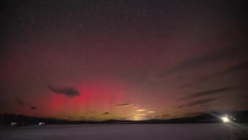 中国黒竜江省の夜空にオーロラ　磁気嵐が影響