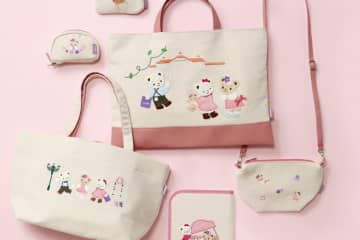 ファミリア×宝塚歌劇の限定グッズ、“タカラジェンヌに憧れるビオラちゃん”描いたバッグやミニ財布