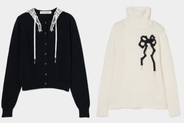 タナカダイスケ“レース襟”セーラーカーディガンや歪んだリボンのモヘアニット、渋谷パルコで