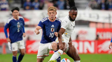 堂安律の追加点でガーナ突き放す　得意の右位置からニアを抜く巧みなシュートが炸裂