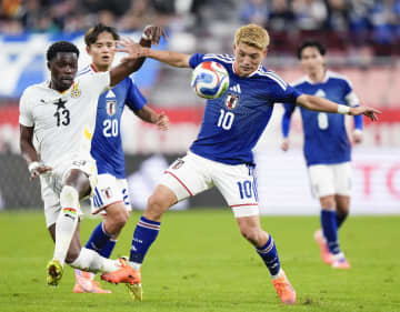 日本代表、ガーナに2―0で快勝　サッカー国際親善試合