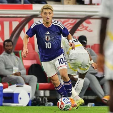 堂安律が絶妙フィニッシュ！元日本代表FWは「一拍置くことで、相手を動かして、ニアを狙う」とコメント。ガーナ相手に貴重な追加点