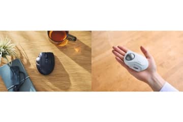 エレコム、小型トラックボール「bitra」復刻発売　マルチ接続・白モデルも