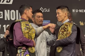 【ＯＮＥ】野杁正明がスーパーボンとにらみ合い　ともに計量クリア「仲間を信じてやってきた」