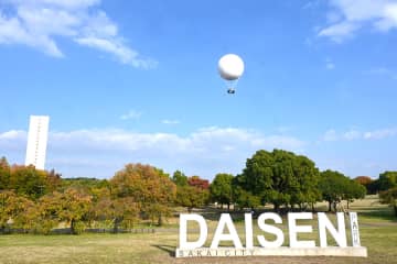 大阪・堺で古墳を一望する気球フライト、上空から見る紅葉は今だけ