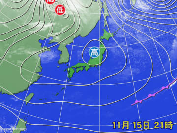 穏やかな秋晴れ　冬支度を