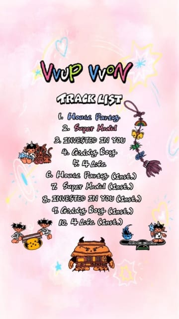 VVUP、1stミニアルバム「VVON」トラックリストを公開