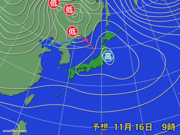 広い範囲で晴れるも北海道では夜中心に雨降りやすい