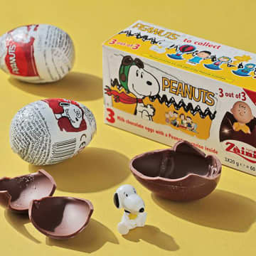 カルディ、タマゴの中に“スヌーピー”たちが入ってる「チョコレートエッグ」発売