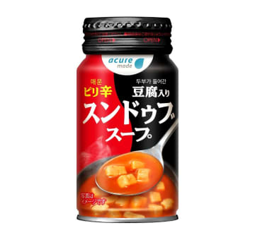 自販機で豆腐入りの「スンドゥブスープ」新発売　電車の待ち時間に温まりたいというニーズに対応　飲酒後のシメの需要も狙う