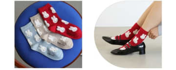 ミッフィー、ふわもこ靴下があったか＆さりげなキュート♪「ミッフィー」×「靴下屋」コラボ