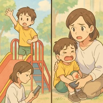 「ママ！見て！」呼ばれても無視…公園でスマホに夢中のママ。長時間の放置が招いた最悪の瞬間【短編小説】