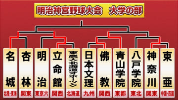 【神宮大会・大学の部】立命館大が延長5得点で明治大下す　青山学院大は中日ドラ1・中西聖輝が完投勝利