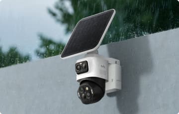 アンカー、ソーラーパネル付き防犯カメラ　360度周囲を監視