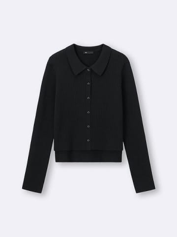 GUの黒カーディガン1枚あればめっちゃ便利♡可愛くて着やせ＆着回しできるって最高じゃん…！