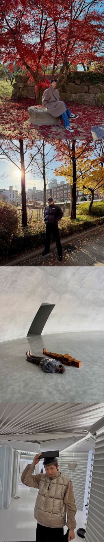 BTS・RM、秋を楽しむ“日常ショット”公開！モデル級スタイルに視線クギ付け【PHOTO】