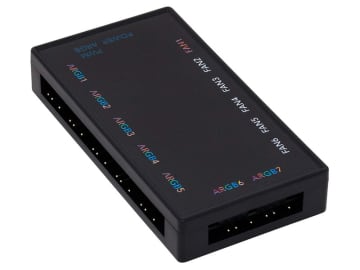 PWMファン×6とARGB LED×7分岐ハブがアイネックスから