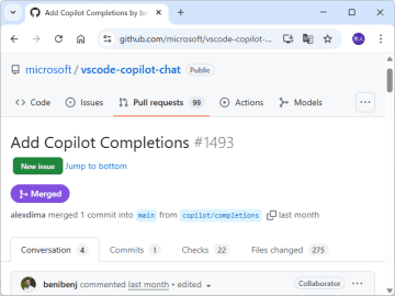 「Visual Studio Code」のAIインラインサジェストがオープンソースに／「GitHub Copilot」拡張機能は2026年初頭までに非推奨、「GitHub Copilot Chat」拡張機能に一本化