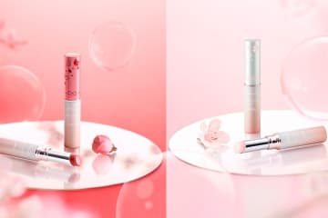 パラドゥ25年冬コスメ「桜お守りリップ」”桜のつぼみ””ほころぶレッドカラーのリッププランパー