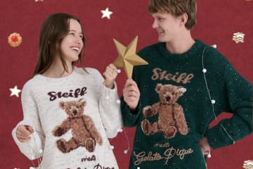ジェラート ピケ×シュタイフ“世界最初のテディベア”主役のふわふわニットルームウェア＆カーディガン