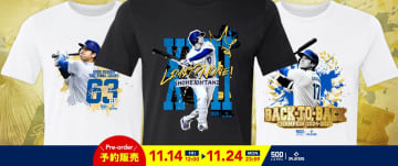 大谷翔平の伝説を刻む！ 公式ライセンスTシャツ【500LEVEL】より新作3型が期間限定予約販売！