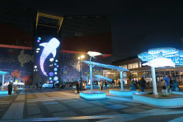 海遊館の冬限定イベント、「光と音のショー」は無料で観覧ＯＫ