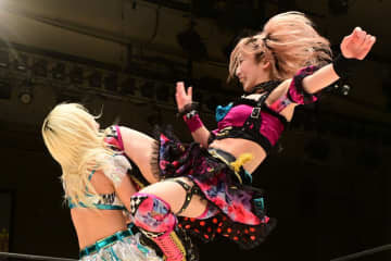 【マリーゴールド】CHIAKI＆松井珠紗　弓月＆聖怜のルーキータッグ撃破Ｖ１「もうこれ以上成長しないでください！」