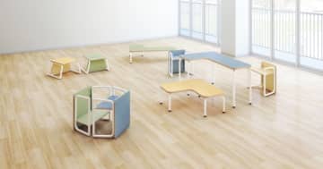 コクヨ、児童の自発的な学びを促すテーブルとスツールを発売