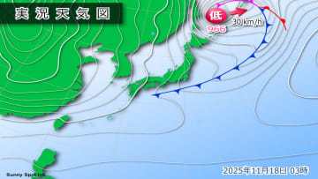 きょう18日(火)　日本海側は雪や雨に　全国的に気温低下