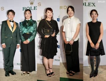 腕には“勝者の証”ロレックス！  米女子ツアー年間アワードに日本勢5人が出席　山下美夢有は新人賞表彰も