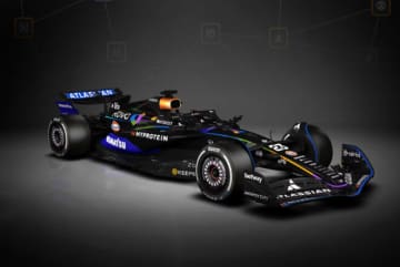 ウイリアムズ、F1ラスベガスGP用特別カラーリングを発表。タイトルパートナーのPRでオールブラックのマシンに