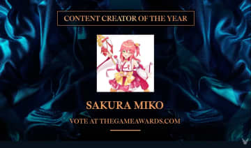 ホロライブさくらみこ、世界的ゲーム賞「The Game Awards」クリエイター部門にノミネート