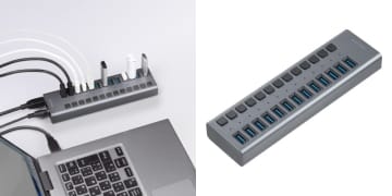 13もUSBポートが連なるハブが登場、サンワサプライから
