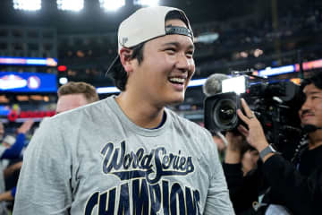 大谷、WS舞台裏で見せていたお茶目な“十二変化”　新公開の秘蔵映像が「とても良く捉えている」