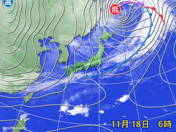 日本海側を中心に雪や雨　師走並みの寒さに