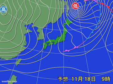 強い寒気流入　気温大幅にダウン