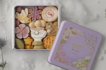 軽井沢「万平ホテル」“雪景色のカフェテラス”着想クッキー缶、ロイヤルミルクティーやリス型クッキーなど