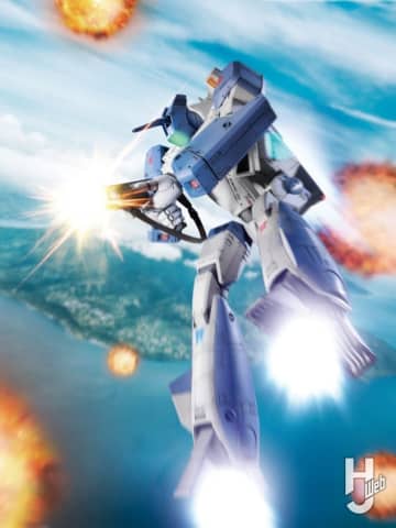 “天才”が搭乗する「VF-1A バルキリー マクシミリアン・ジーナス機」を翼端灯のクリアー化やモールドを追加して製作！塗装はパッケージイラストを参考に淡い色合いの航空機的テイストに仕上げる【マクロス】