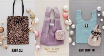 人気3ブランドのきらめきエコバッグ発売。ギフトにもうれしい「PAUL＆JOE」「MARY QUANT」「ANNA SUI」